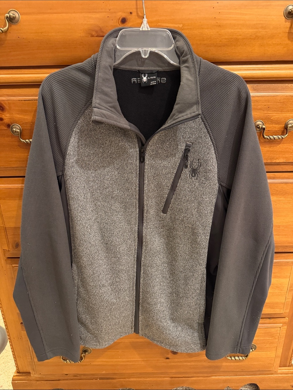 Spyder Men's Two-Tone Gray Lightweight Full-Zip Jacket